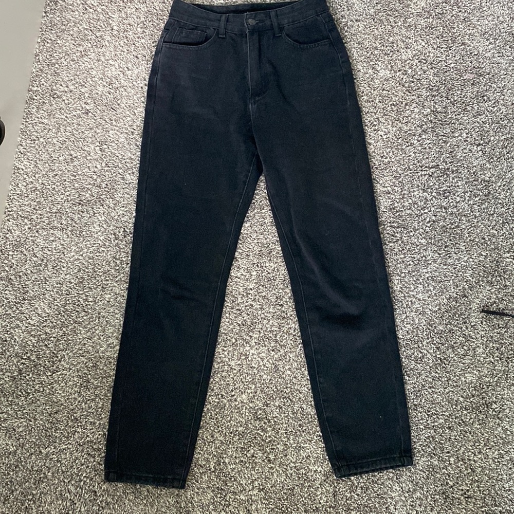 Shein black mom jeans